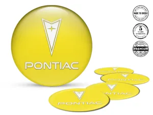 Pontiac Logo Emblème Bombé Autocollants Jantes Haute Qualité